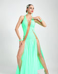 Crystallized Fluorescent stone Smooth Dress Standard/Smooth