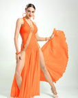 Crystallized Fluorescent stone Smooth Dress Standard/Smooth
