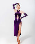 Crystallized Long Slit Latin Dress Latin/Rhythm