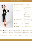 Crystallized Long Slit Latin Dress Latin/Rhythm