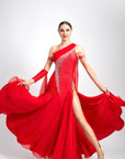 Glittering One Shoulder Smooth Dress Standard/Smooth