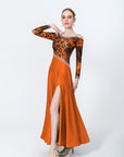 Rayon and Lycra Rhinestone Ballroom Dress Standard/Smooth