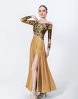 Rayon and Lycra Rhinestone Ballroom Dress Standard/Smooth