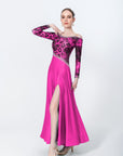 Rayon and Lycra Rhinestone Ballroom Dress Standard/Smooth