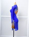 One - sleeve Beaded Crystalline Latin Dress Latin/Rhythm