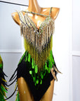 Paillette and Feather Crystalline Latin Dress Latin/Rhythm