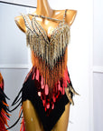 Paillette and Feather Crystalline Latin Dress Latin/Rhythm