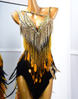 Paillette and Feather Crystalline Latin Dress Latin/Rhythm
