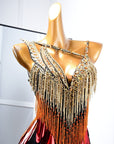 Paillette and Feather Crystalline Latin Dress Latin/Rhythm