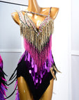 Paillette and Feather Crystalline Latin Dress Latin/Rhythm