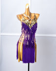 Paillette and Fringe Crystallized Latin Dress Latin/Rhythm