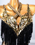 Paillette and Fringe Crystallized Latin Dress Latin/Rhythm