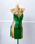 Paillette and Fringe Crystallized Latin Dress Latin/Rhythm