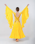 Pleated Skirt Crystallized Ballroom Dress Standard/Smooth
