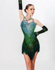 Polychrome crystalline Latin Dress Latin/Rhythm