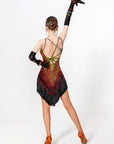 Polychrome crystalline Latin Dress Latin/Rhythm