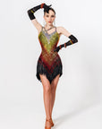 Polychrome crystalline Latin Dress Latin/Rhythm