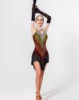 Polychrome crystalline Latin Dress Latin/Rhythm