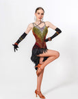 Polychrome crystalline Latin Dress Latin/Rhythm