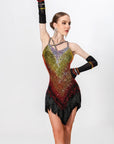Polychrome crystalline Latin Dress Latin/Rhythm