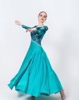 Rayon and Lycra Rhinestone Ballroom Dress Standard/Smooth