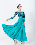 Rayon and Lycra Rhinestone Ballroom Dress Standard/Smooth