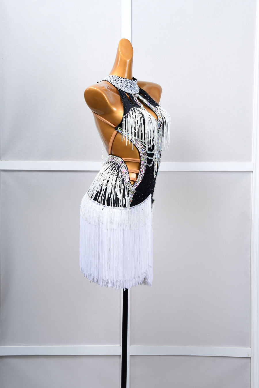 Crystalline Beaded Fringe Latin Dress Latin/Rhythm # L5046