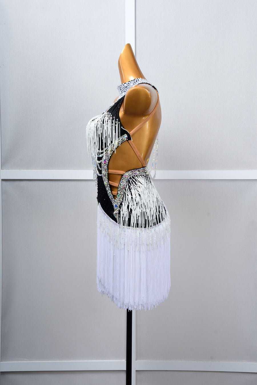 Crystalline Beaded Fringe Latin Dress Latin/Rhythm # L5046