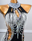 Crystalline Beaded Fringe Latin Dress Latin/Rhythm 