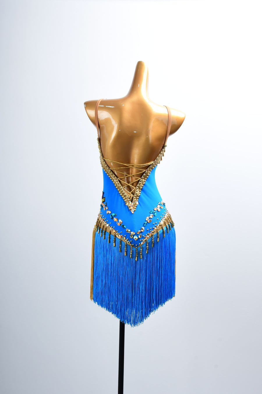 Golden Line  Crystallized Fringe Latin Dress Latin/Rhythm # L5064