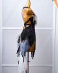 Crystalline Beaded Ostrich Feather Latin Dress Latin/Rhythm 