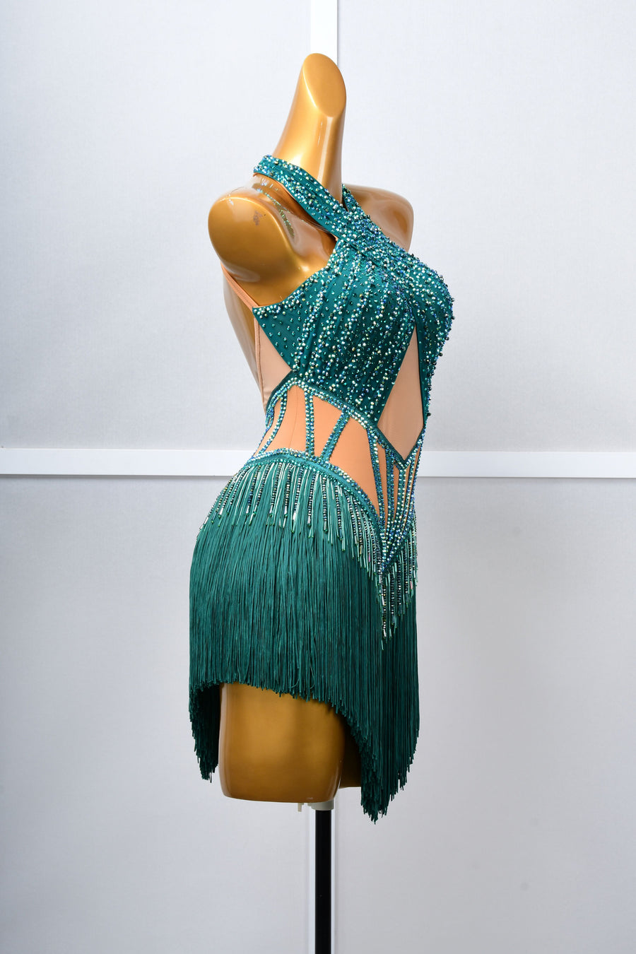 Crystallized Beads Fringe  Latin Dress Latin/Rhythm # 5061