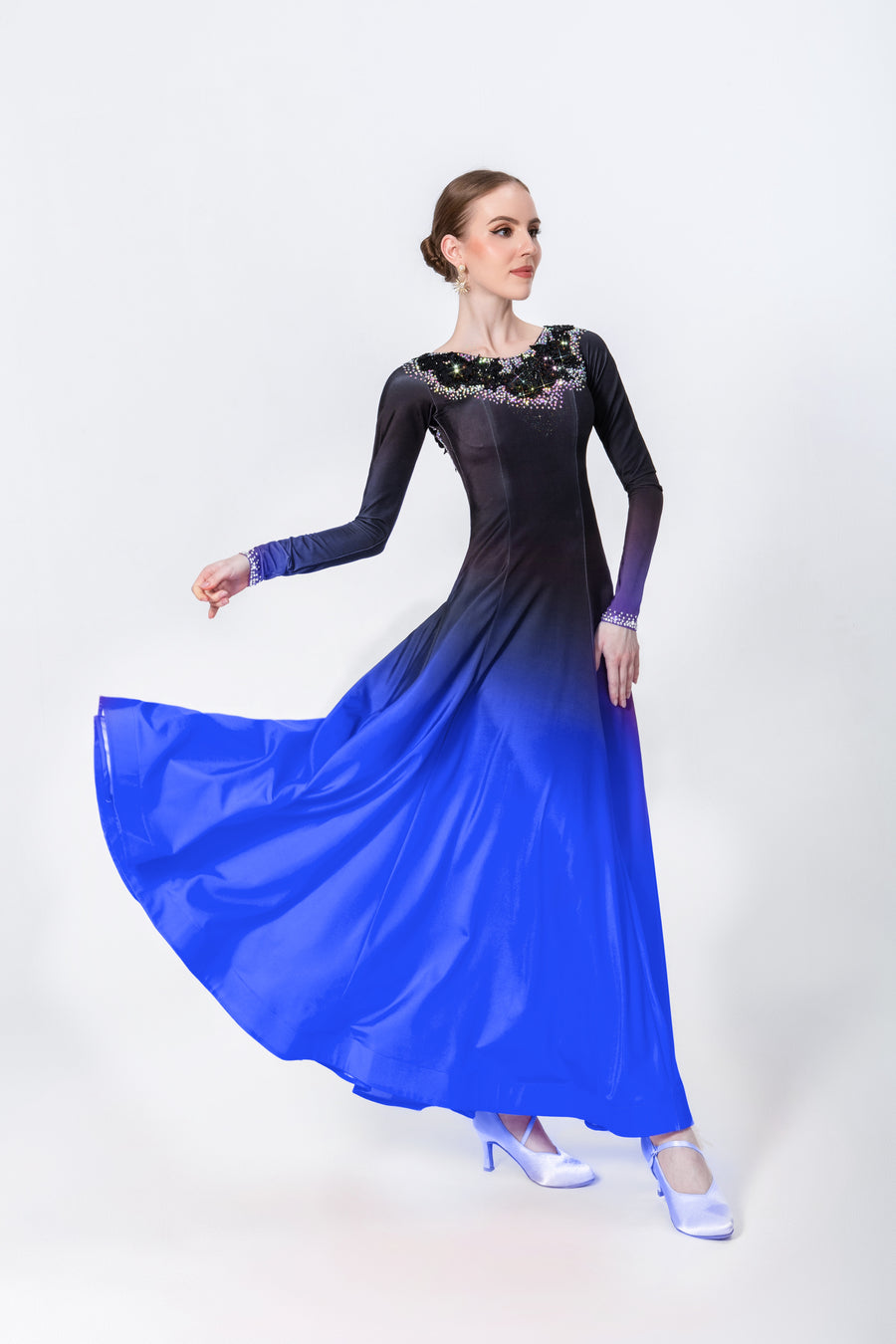 Contrast Color Crystallized Smooth Dress Standard/Smooth # M3712