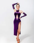 Crystallized Long Slit Latin Dress Latin/Rhythm 