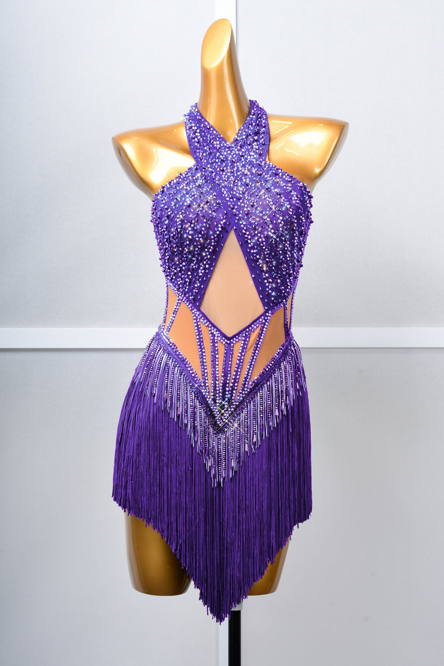 Crystallized Beads Fringe  Latin Dress Latin/Rhythm # 5061