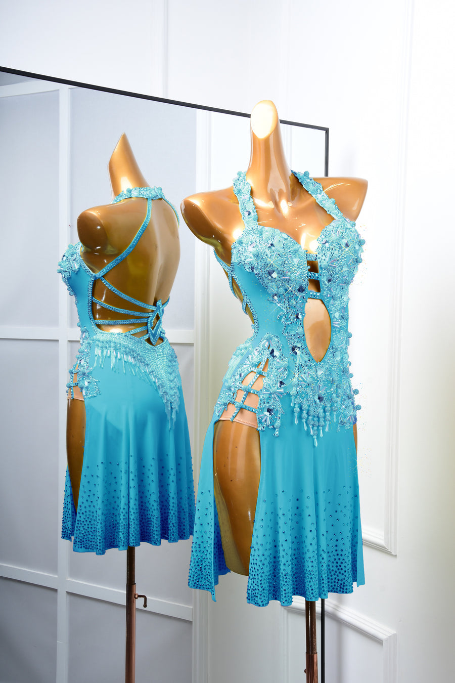 Crystalline sleeveless Latin Dress Latin/Rhythm # L5051