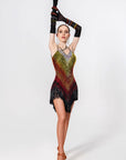 Polychrome crystalline Latin Dress Latin/Rhythm 