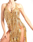 Laser Paillette Crystallized Latin Dress Latin/Rhythm 