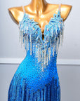 Chrisanne Lustre Lycra Crystalline Beaded Latin Dress Latin/Rhythm 