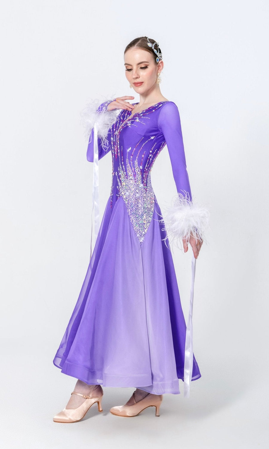 Contrast Color Crystallized Standard Dress Standard/Smooth # M4721 - Unika Dancewear