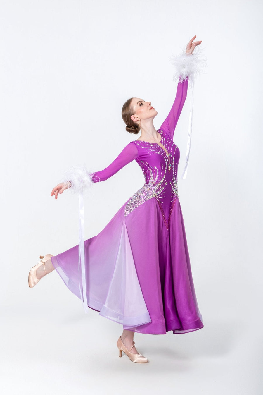 Contrast Color Crystallized Standard Dress Standard/Smooth # M4721 - Unika Dancewear