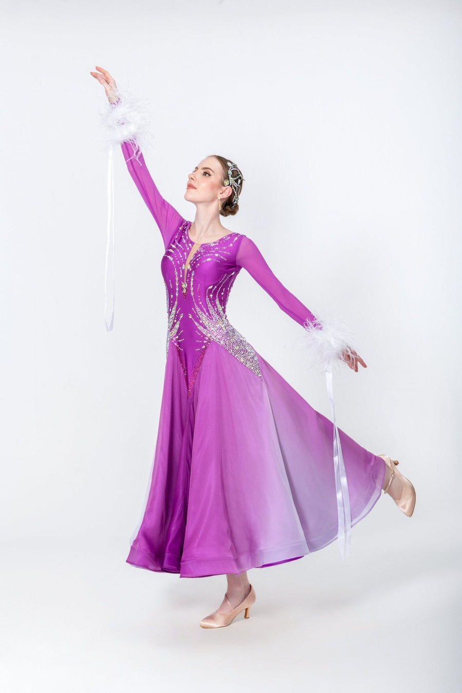 Contrast Color Crystallized Standard Dress Standard/Smooth # M4721 - Unika Dancewear