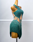 Crystallized Beads Fringe Latin Dress Latin/Rhythm 