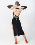 Crystallized Long Slit Latin Dress Latin/Rhythm 