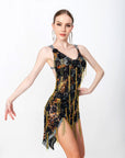 Flower Lace Crystallized Latin Dress Latin/Rhythm 