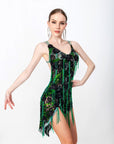 Flower Lace Crystallized Latin Dress Latin/Rhythm 