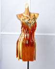 Paillette and Fringe Crystallized Latin Dress Latin/Rhythm 