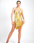 Laser Paillette Latin Performance Dress Latin/Rhythm 